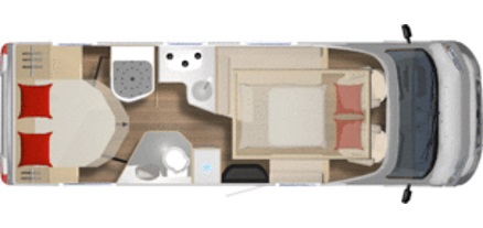 Model diagram Bürstner IXEO TL 734