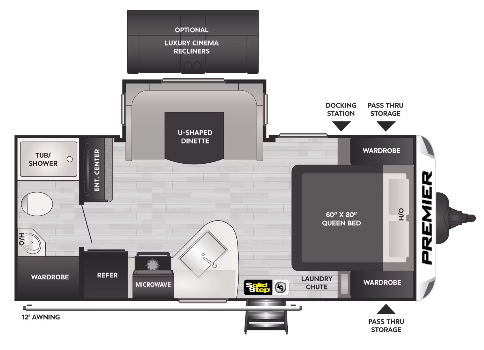 Model diagram Keystone Premier 19FBPR