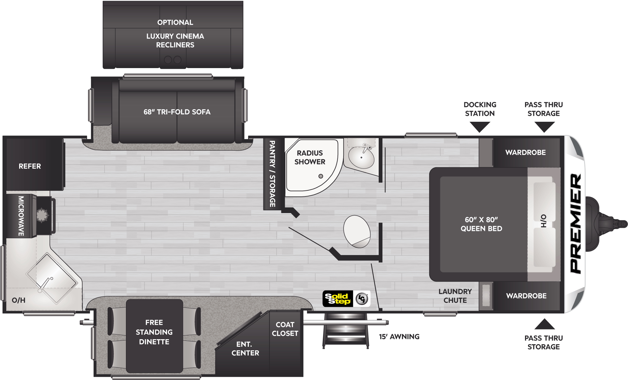 Model diagram Keystone Premier 24RKPR