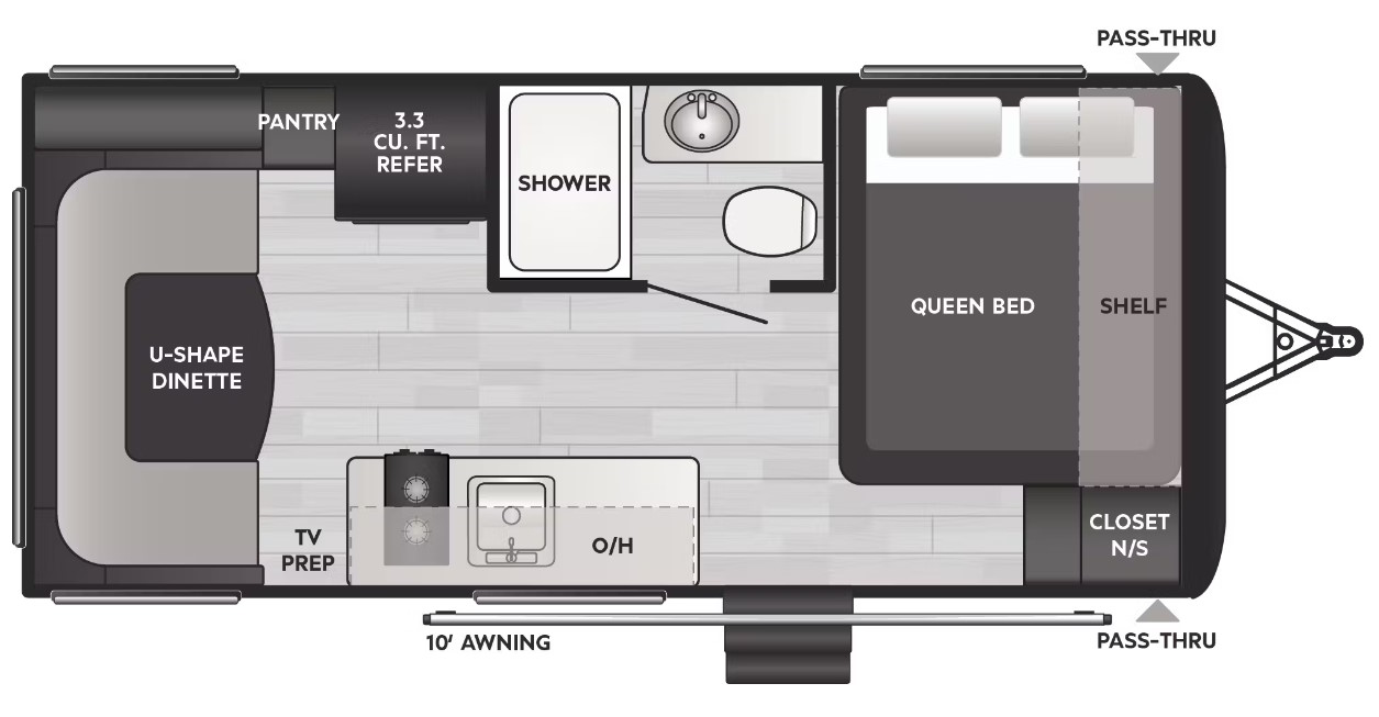 Model diagram Keystone Springdale 1750RD