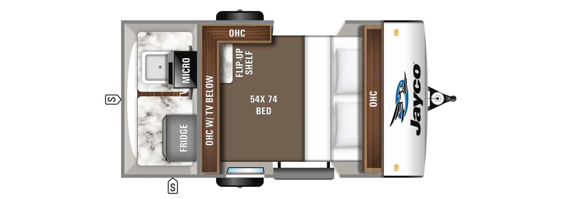 Model diagram Jayco Hummingbird 10RK