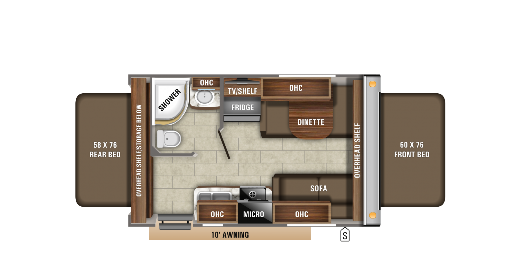 Model diagram Jayco Jay Feather X17Z