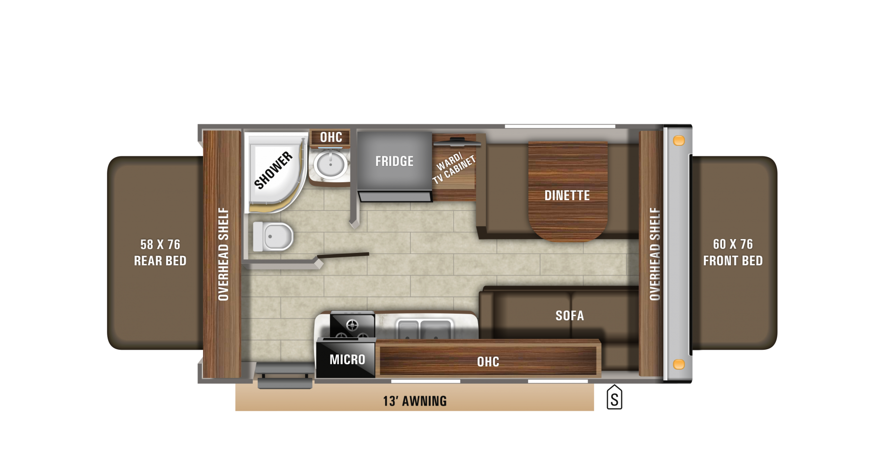 Model diagram Jayco Jay Feather X19H
