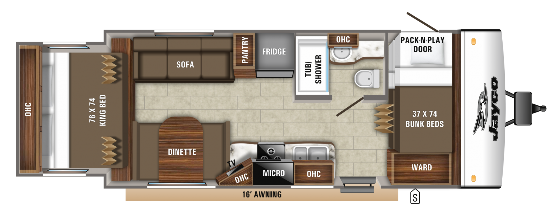 Model diagram Jayco Jay Feather X213