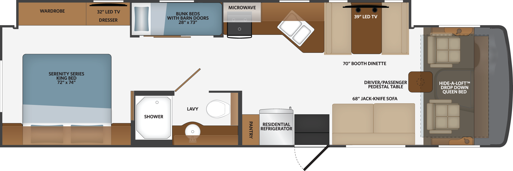 Model diagram Fleetwood Flair 34J