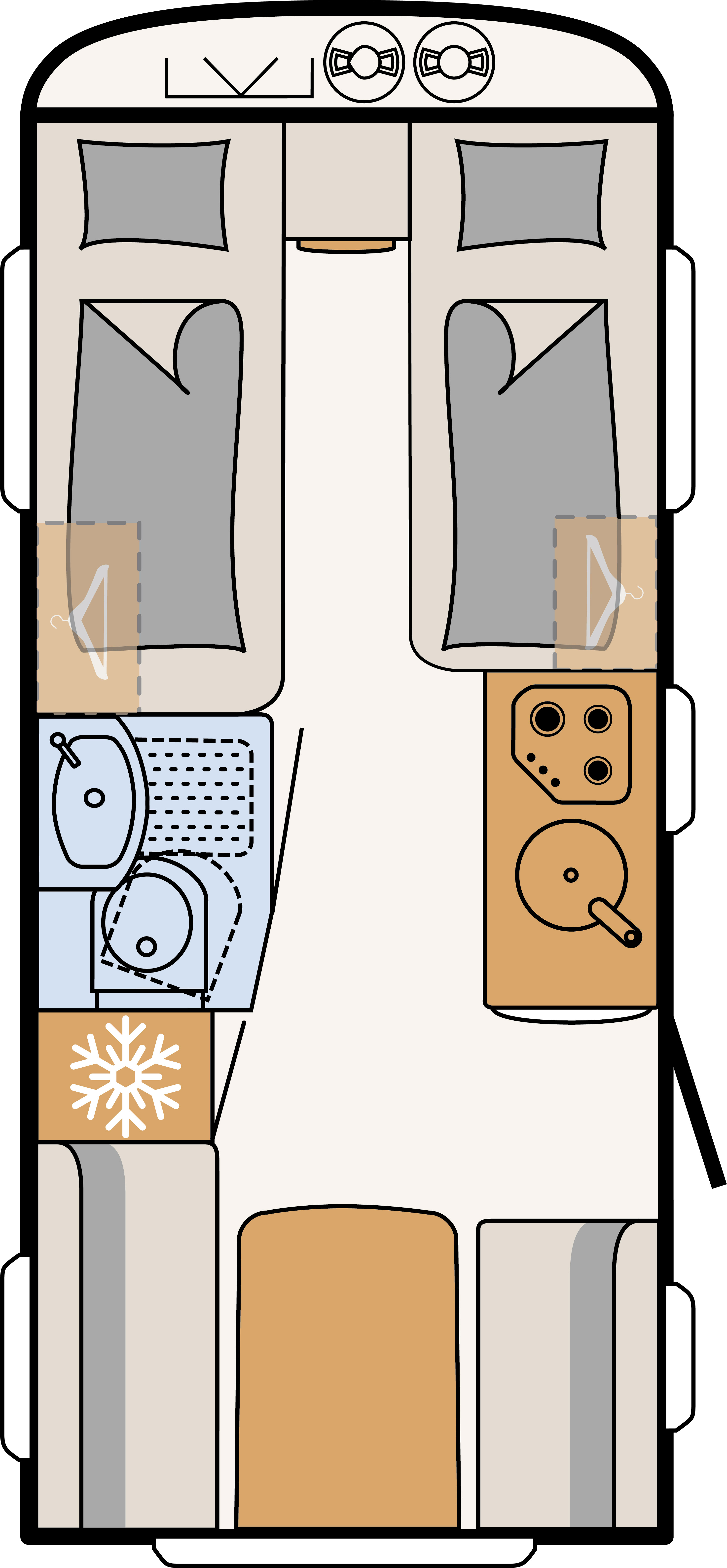 Model diagram Dethleffs Nomad 460 EL