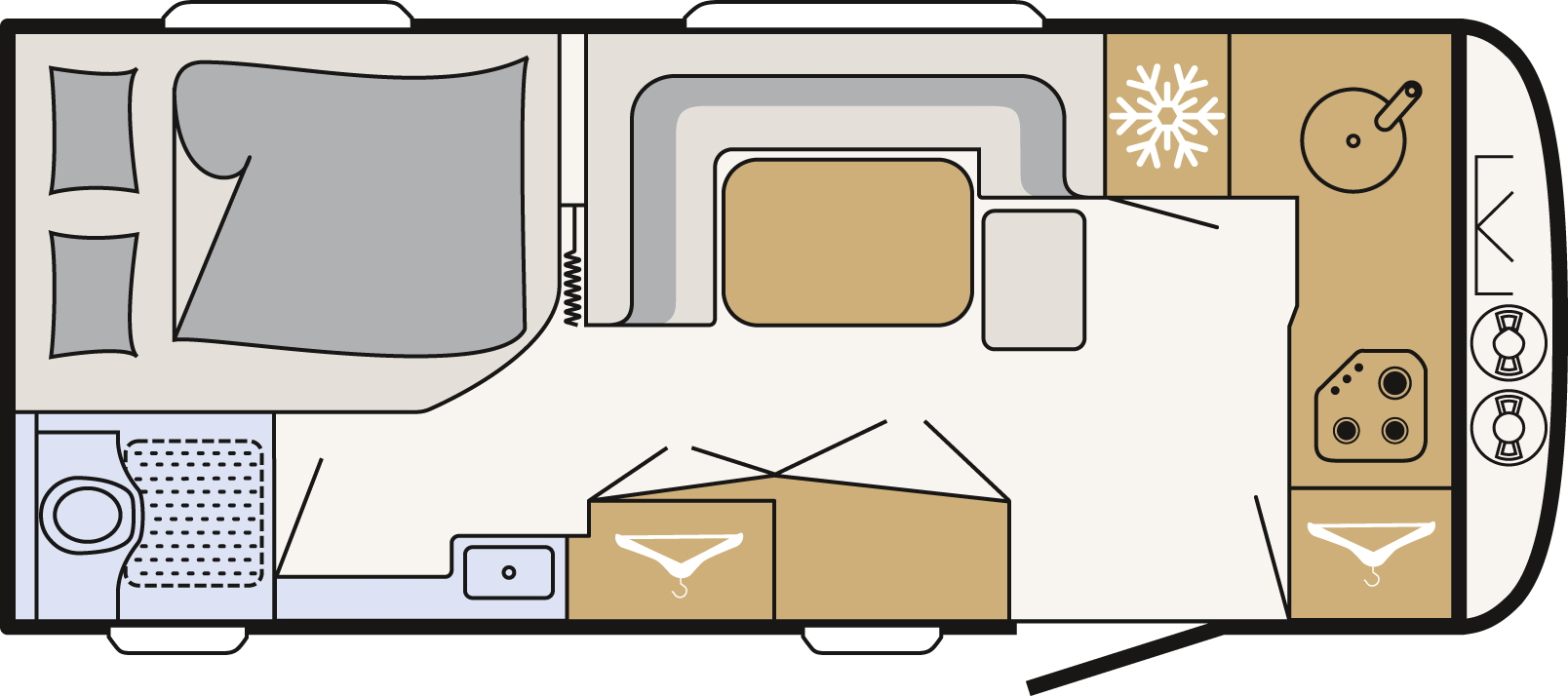 Model diagram Dethleffs Nomad 490 BLF