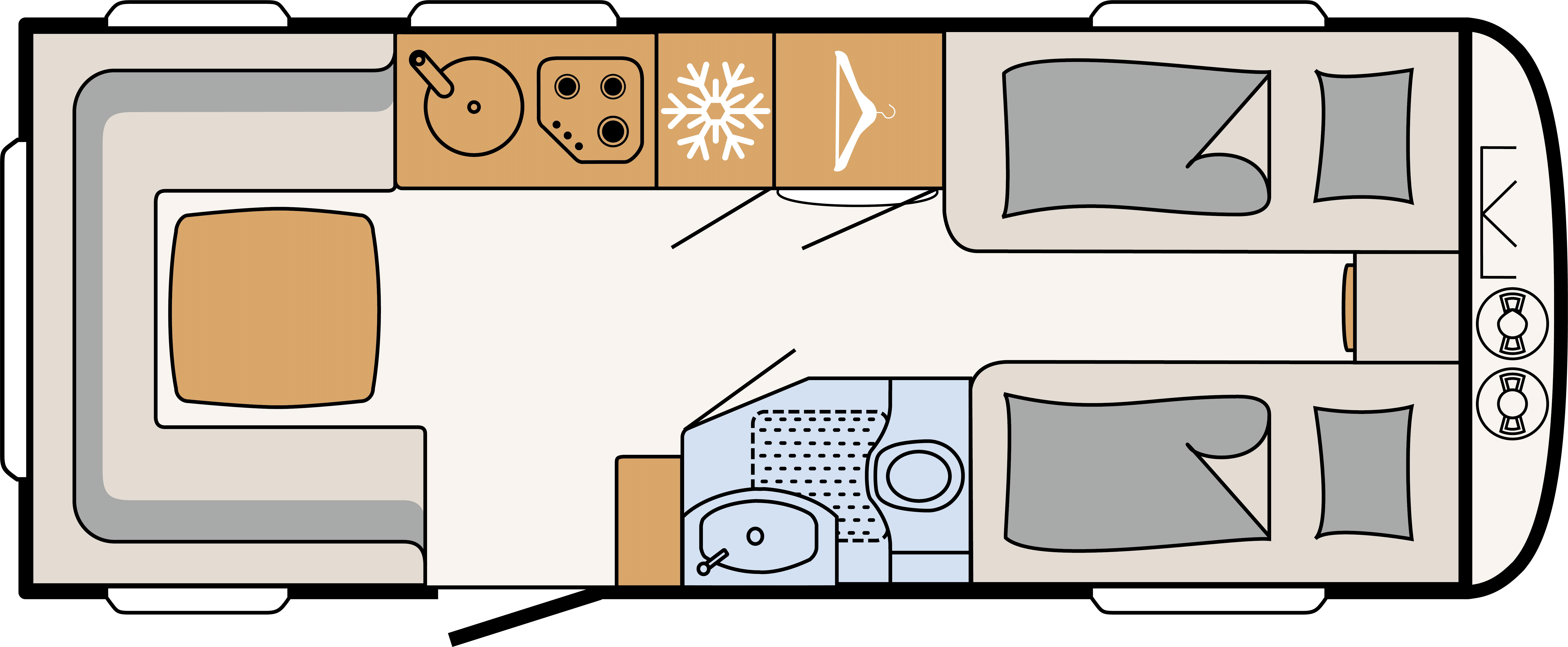 Model diagram Dethleffs Nomad 510 ER