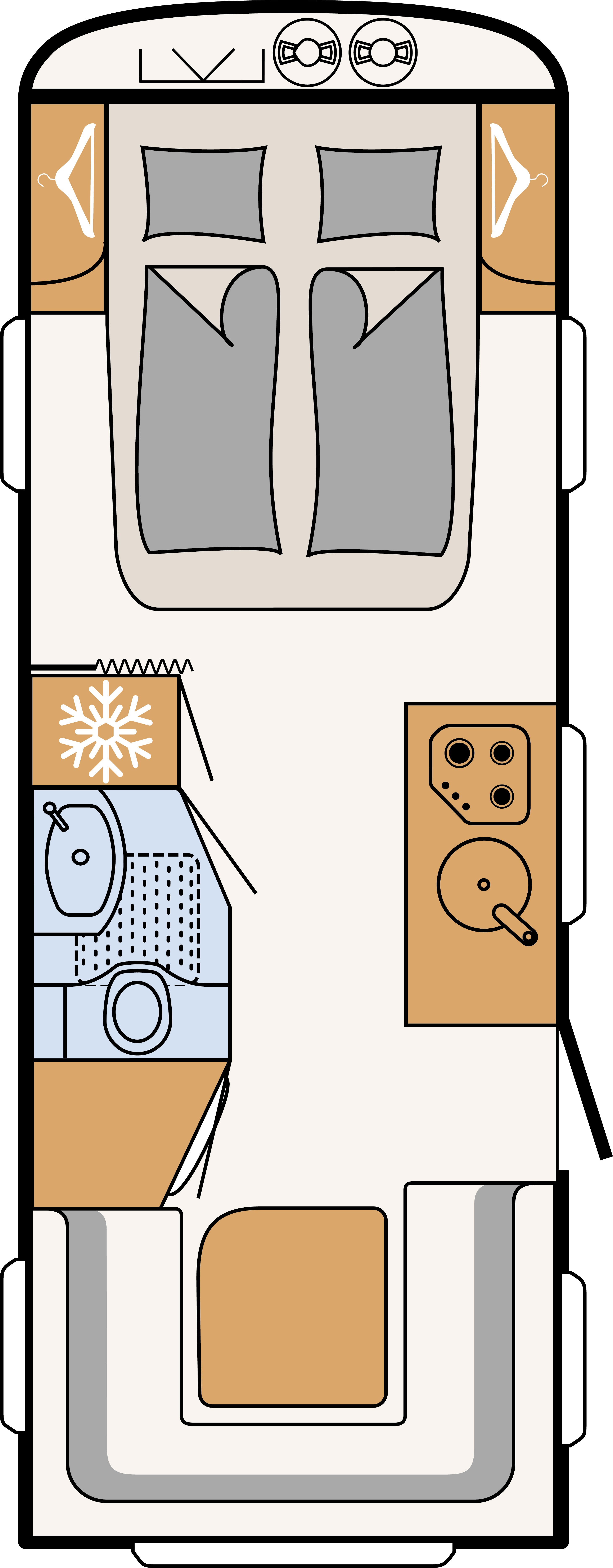 Model diagram Dethleffs Nomad 530 DR