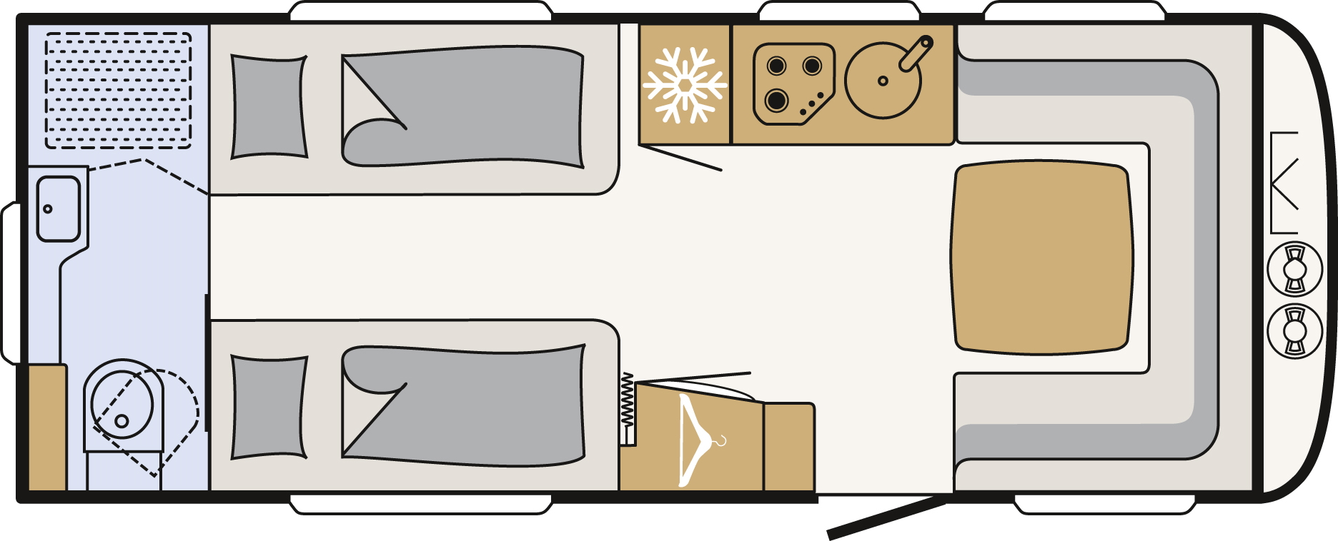 Model diagram Dethleffs Nomad 560 RET