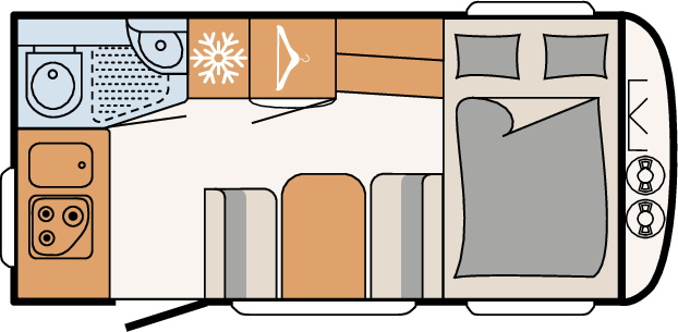 Model diagram Dethleffs C-joy 420 QSH