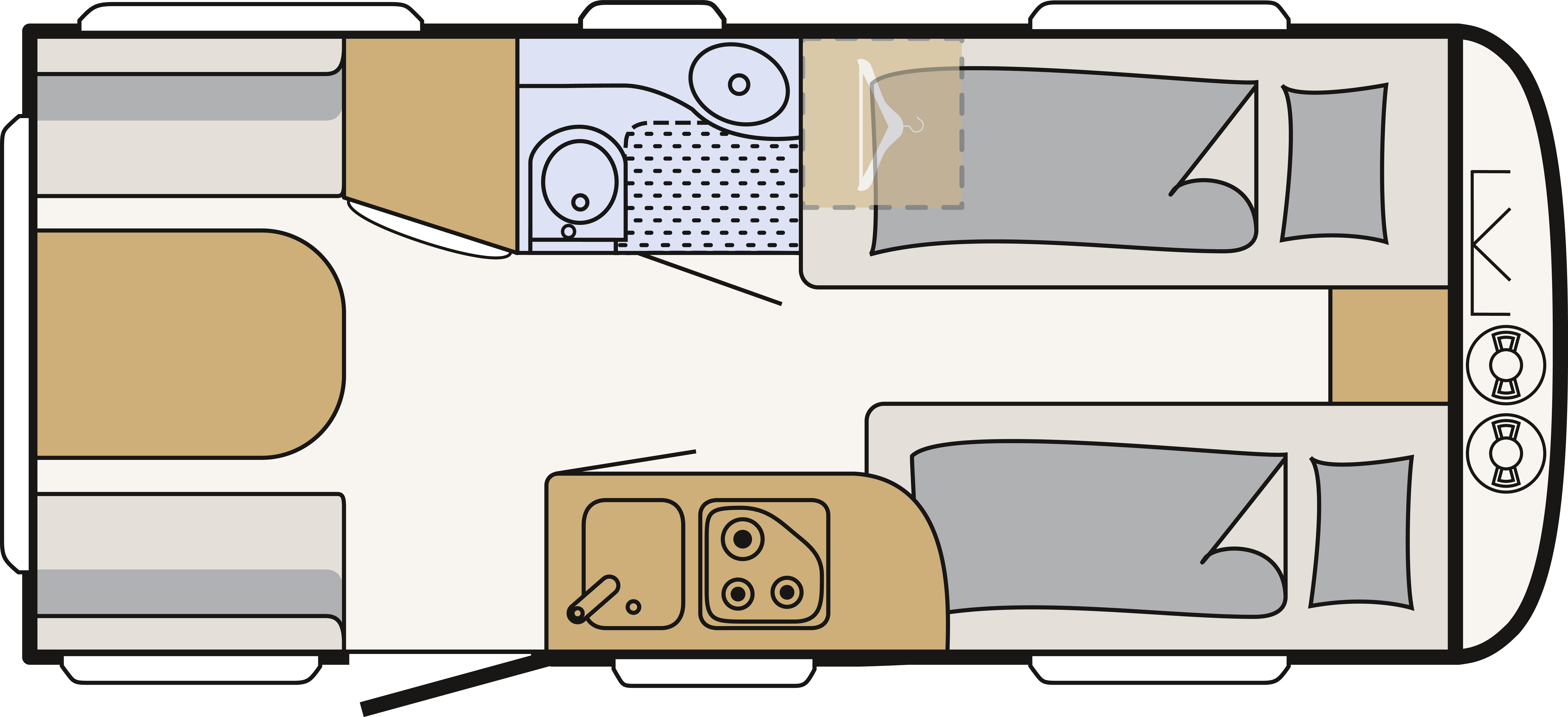 Model diagram Dethleffs C-Go 475 EL