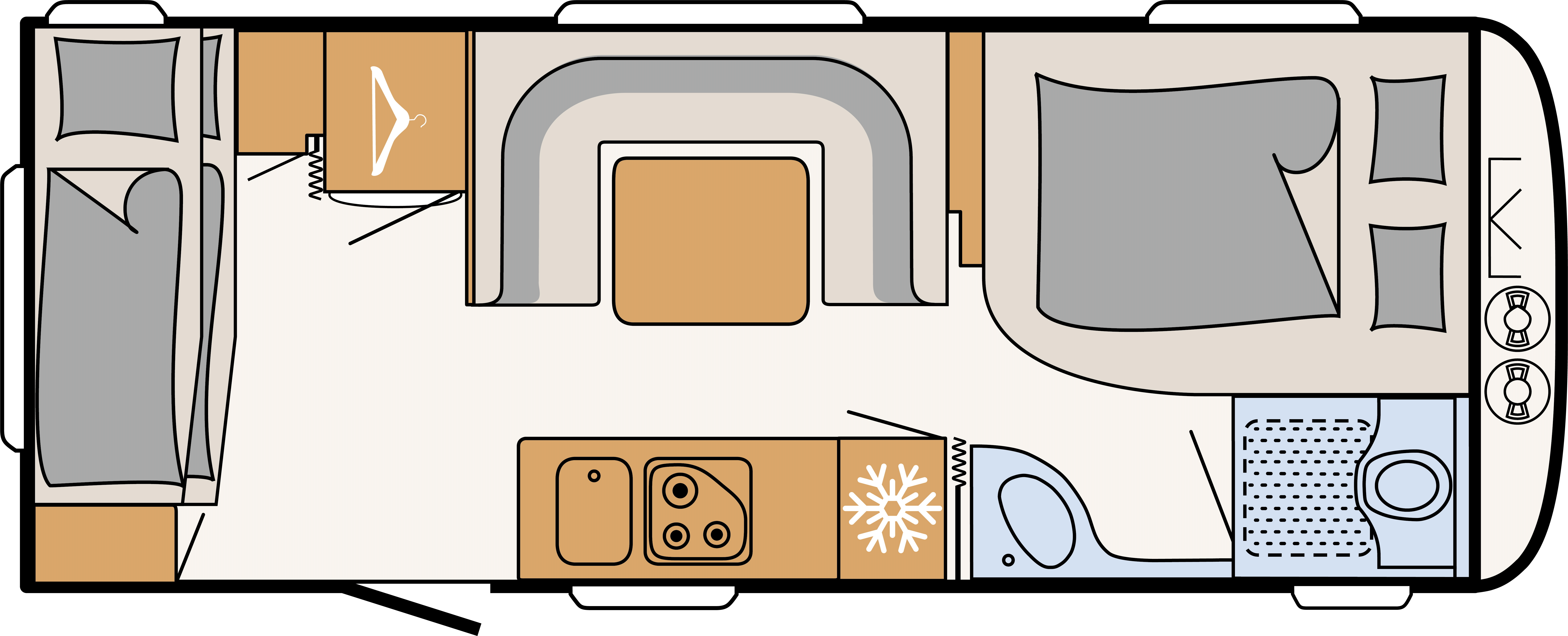 Model diagram Dethleffs C-Go 565 FMK