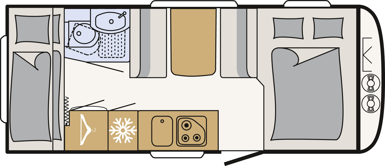 Model diagram Dethleffs Camper 500 QSK