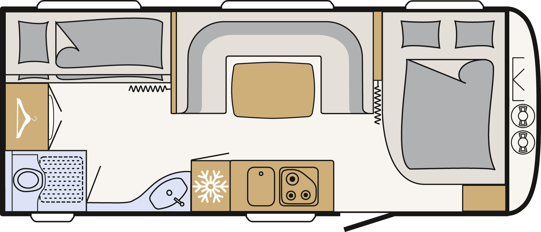 Model diagram Dethleffs Camper 540 QMK