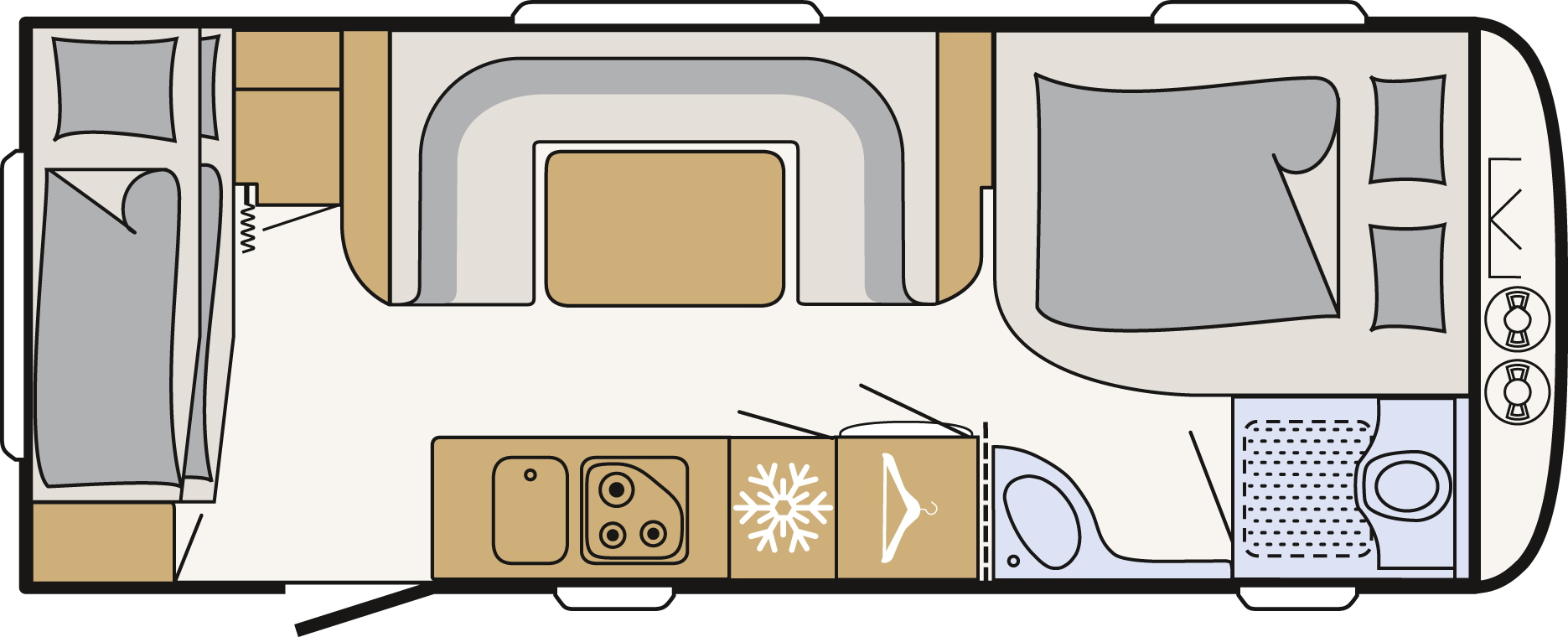 Model diagram Dethleffs Camper 560 FMK