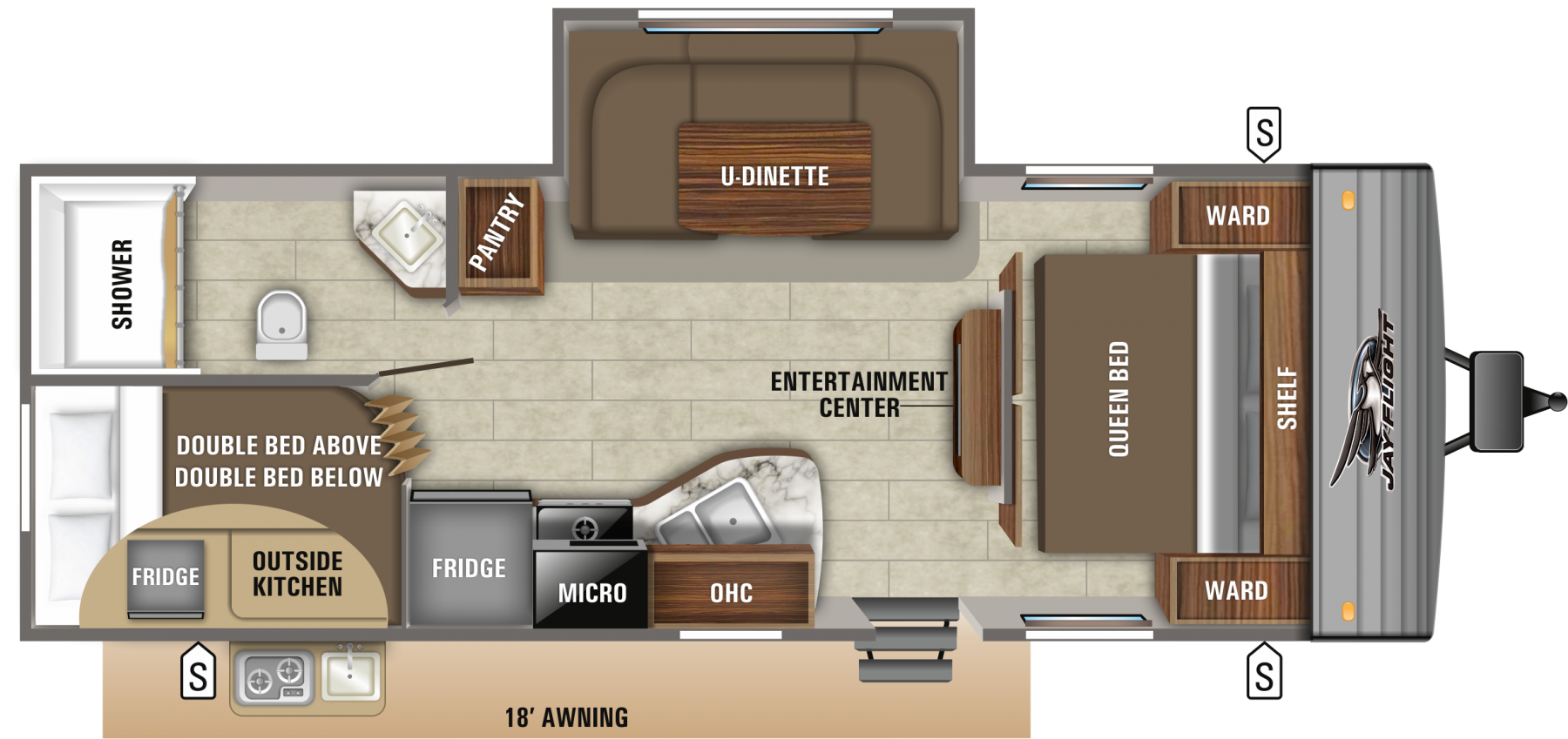 Model diagram Jayco Jay Flight SLX 242BHS