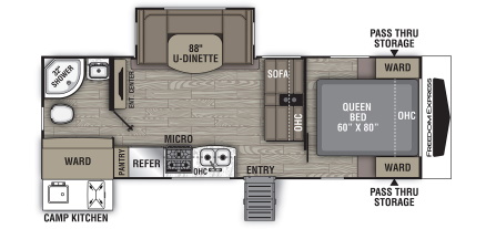 Model diagram Coachmen Freedom Express Ultra Lite 248RBS