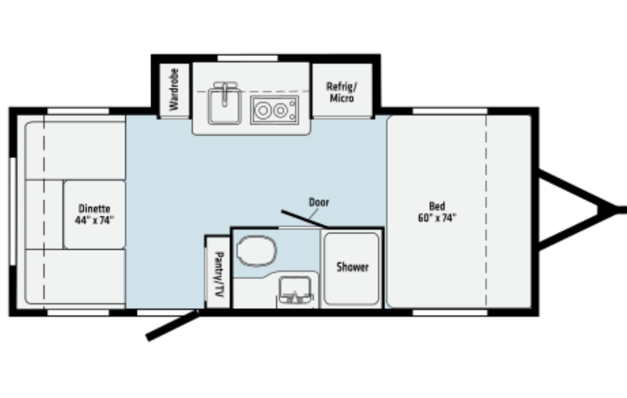 Model diagram Winnebago HIKE H171DB