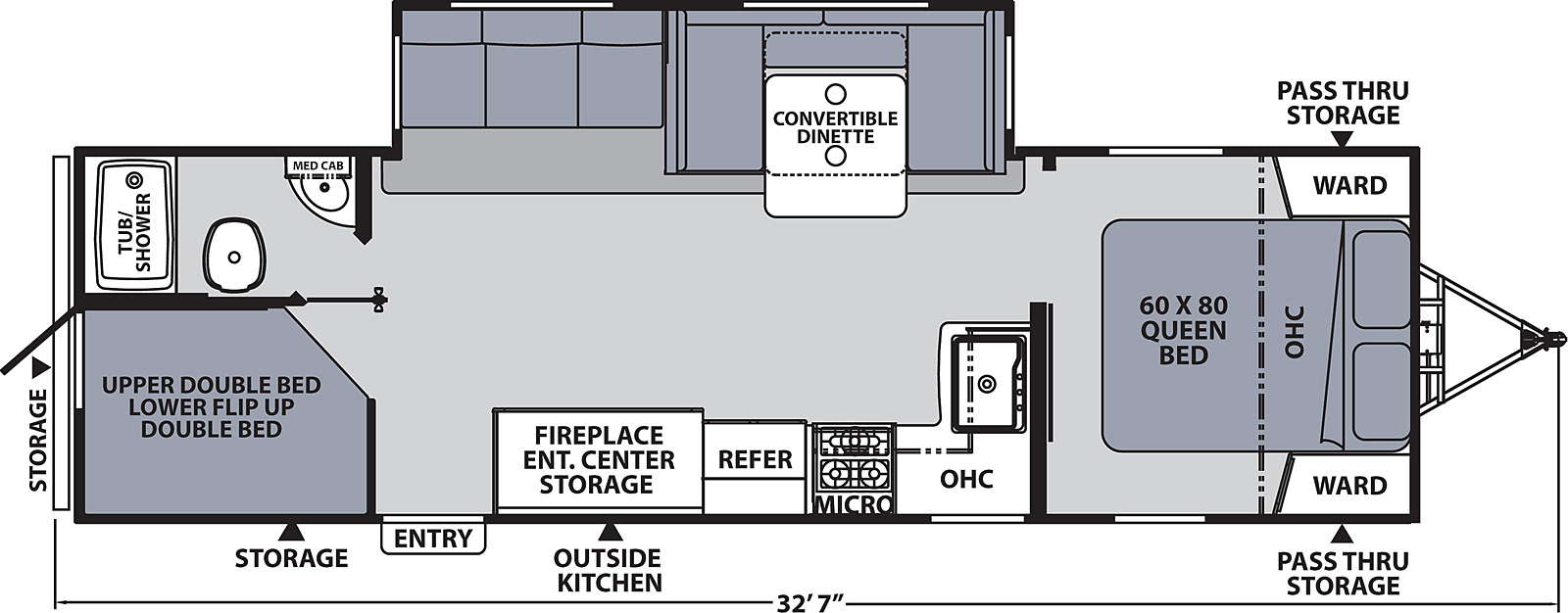 Model diagram Coachmen Apex Ultra Lite 284BHSS