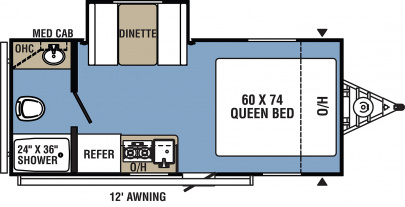 Model diagram Coachmen Clipper Ultra-Lite 17FQS