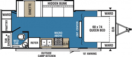 Model diagram Coachmen Clipper Ultra-Lite 21RBSS