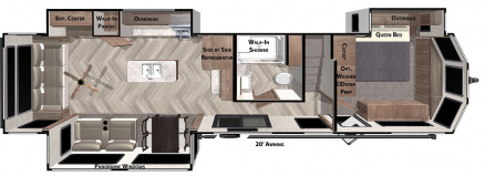 Model diagram Forest River Salem Grand Villa 42DL