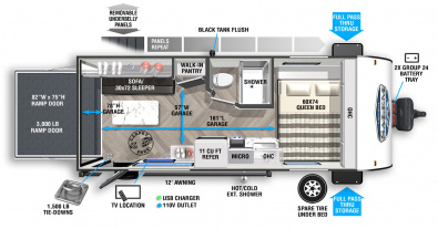 Model diagram Forest River Salem FSX 181RT