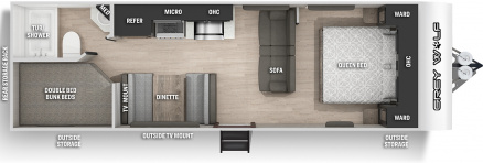 Model diagram Forest River Grey Wolf 26DJSE