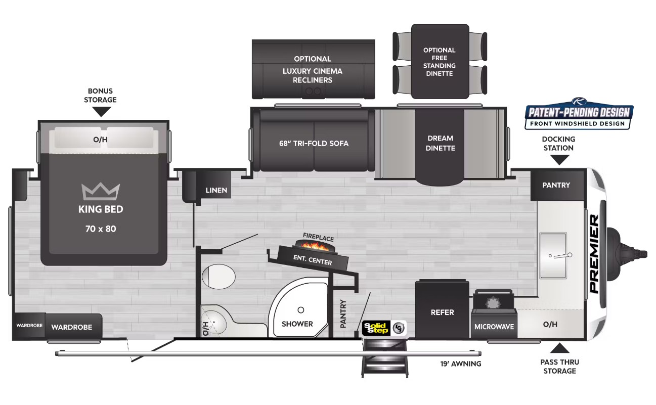 Model diagram Keystone Premier 25FKPR