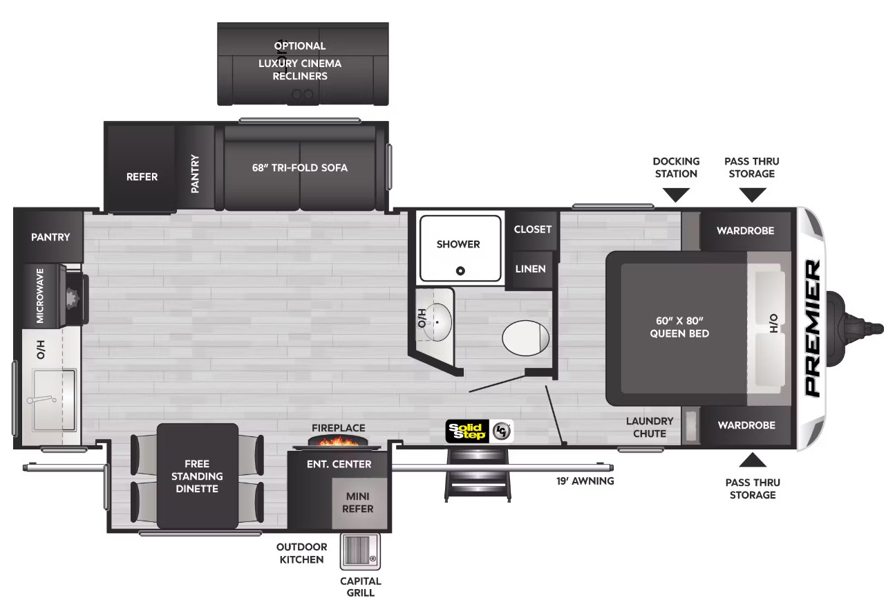 Model diagram Keystone Premier 25RKPR