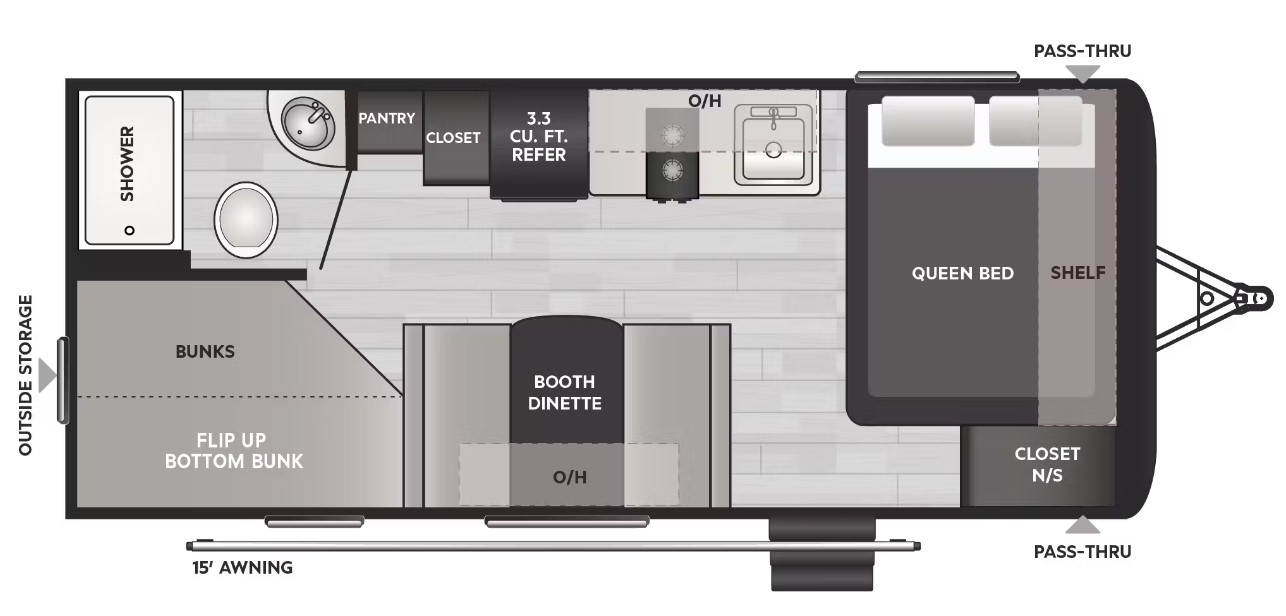Model diagram Keystone Springdale 2010BH