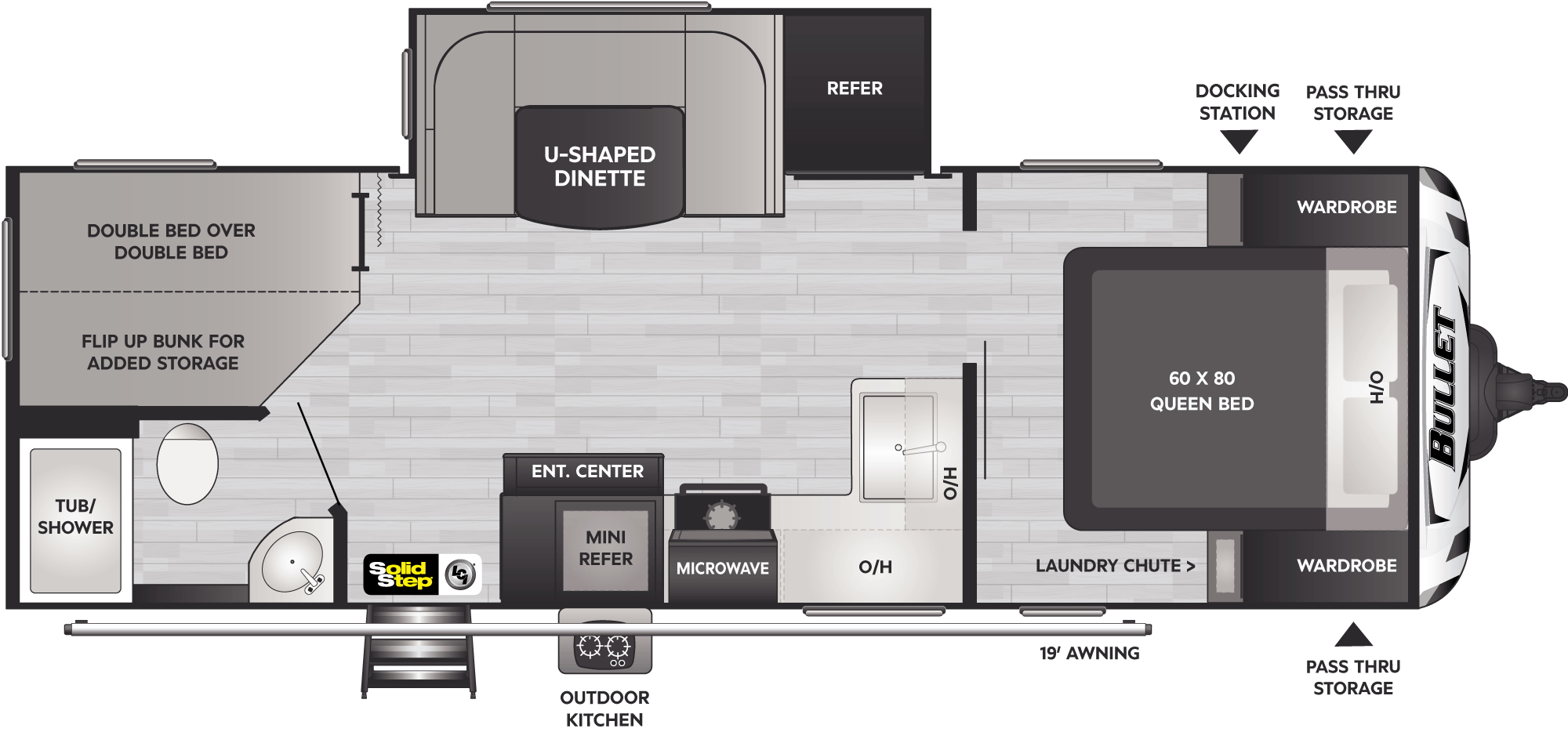 Model diagram Keystone Bullet 250BHS