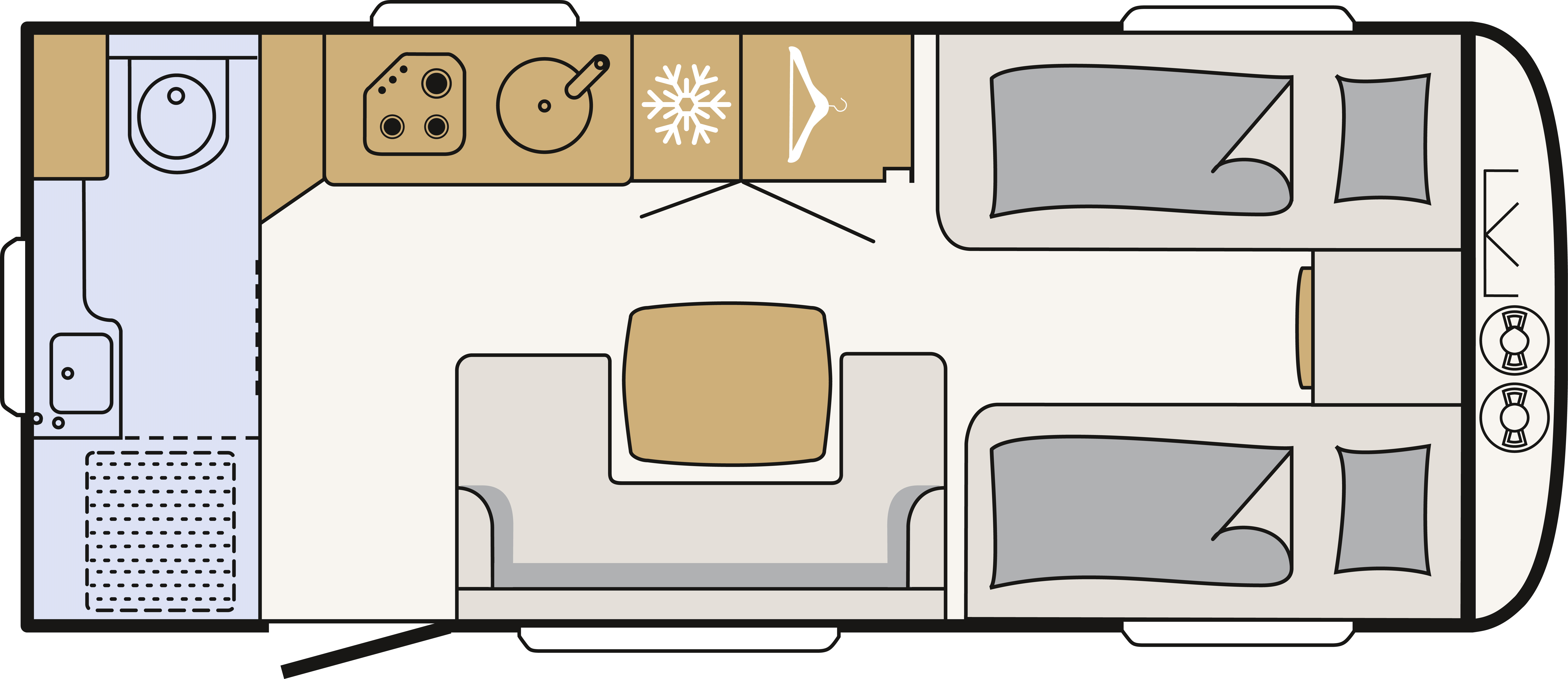 Model diagram Dethleffs Nomad 520 ELT