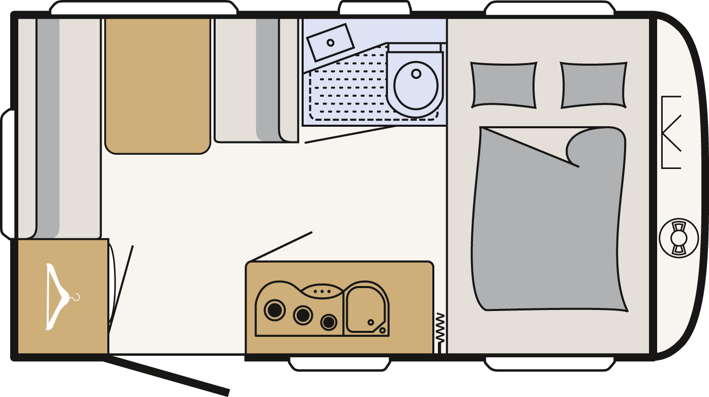 Model diagram Dethleffs Aero 410 QS