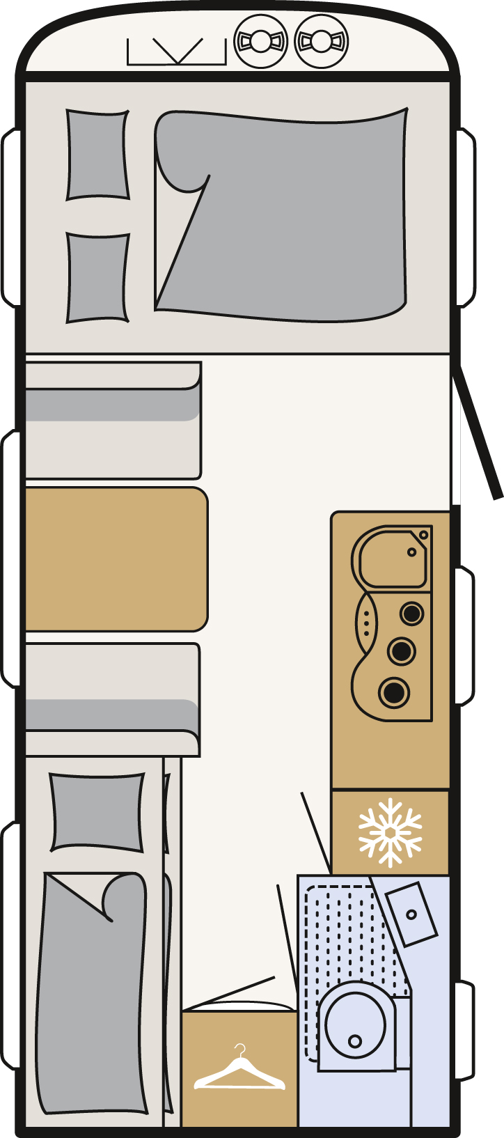 Model diagram Dethleffs Aero 490 QSK