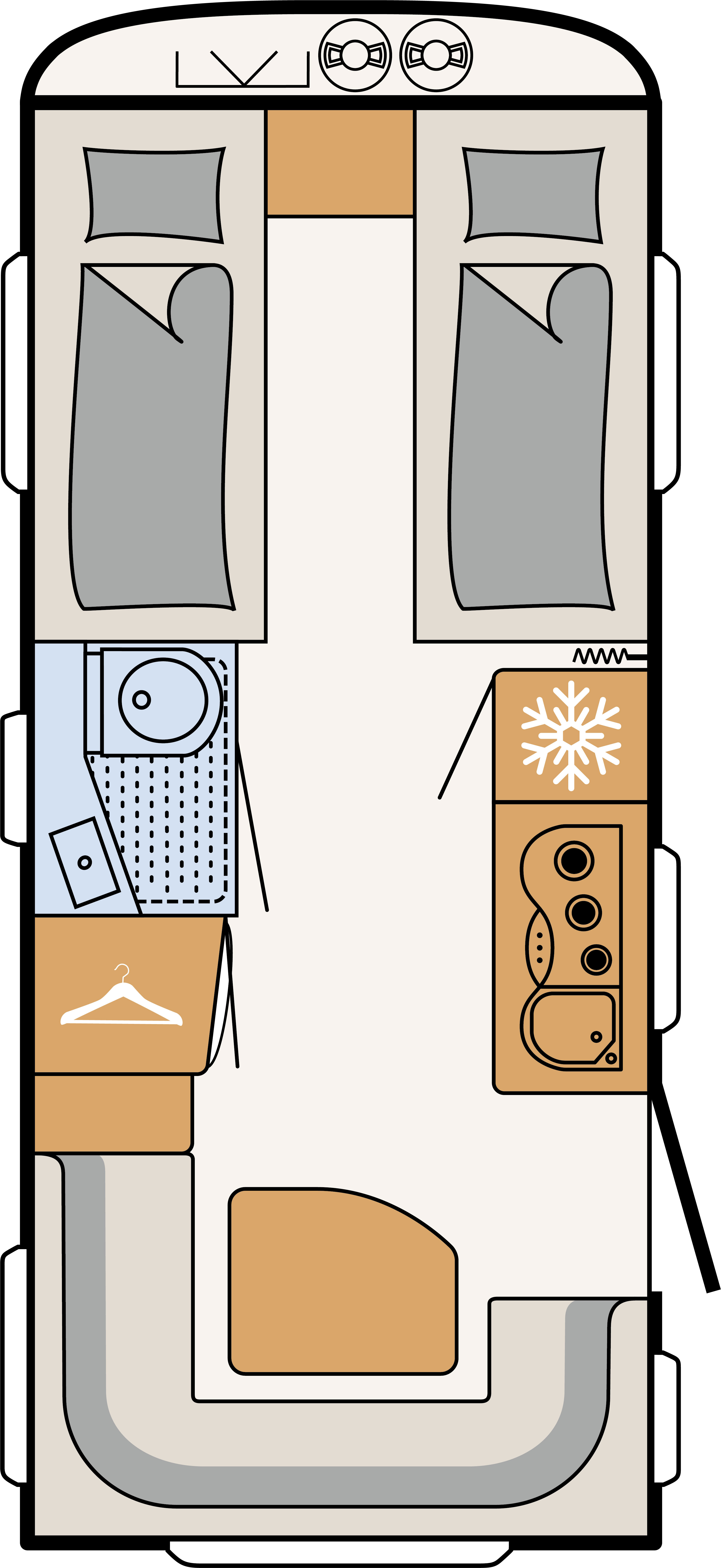 Model diagram Dethleffs Aero 510 ER