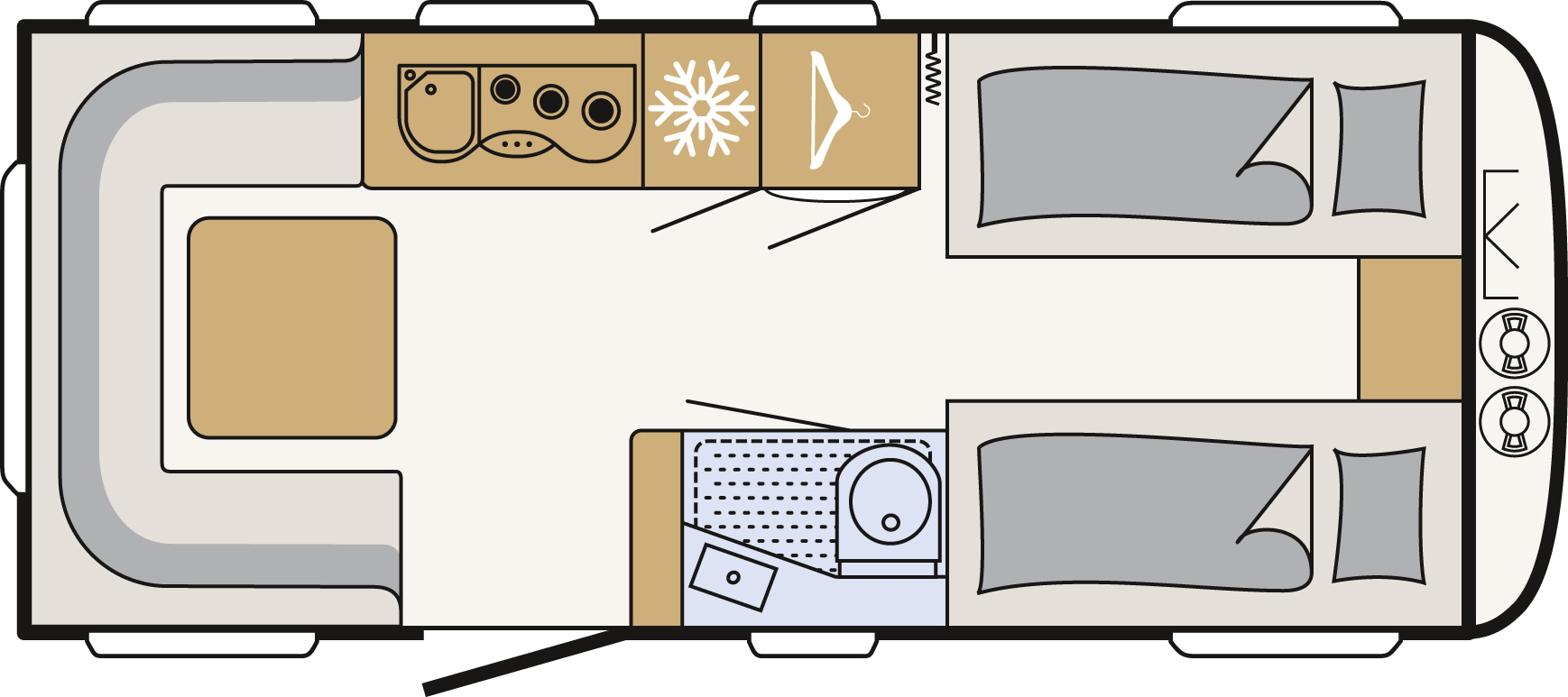 Model diagram Dethleffs Aero 520 ER