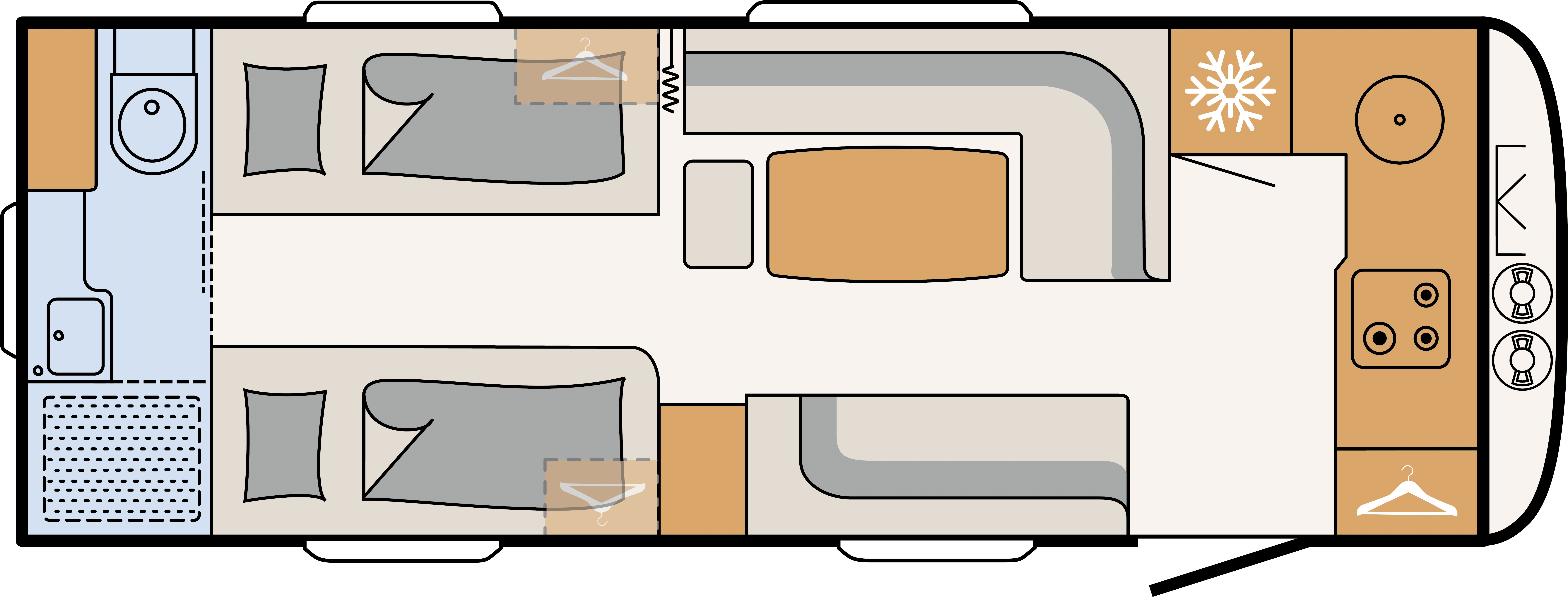 Model diagram Dethleffs Beduin Scandinavia 670 BET