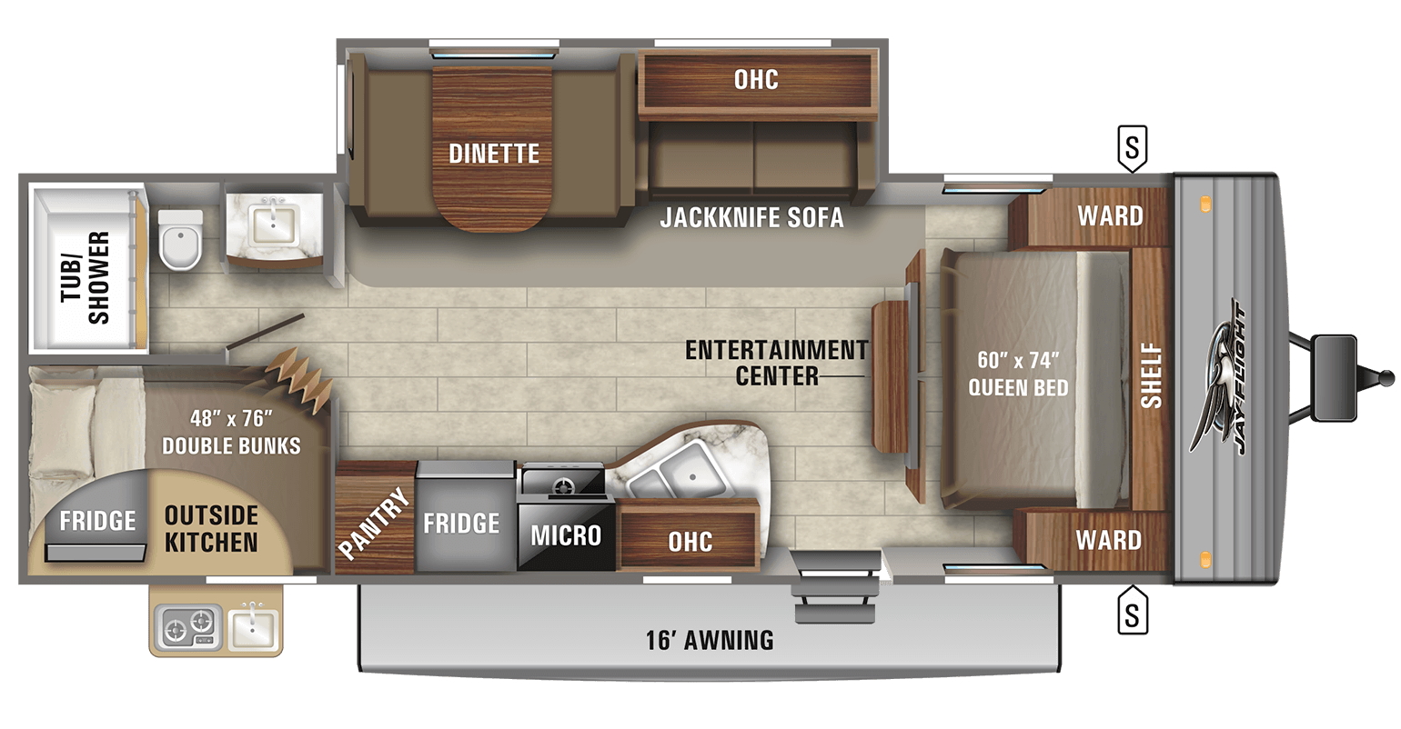 Model diagram Jayco Jay Flight SLX 267BHS