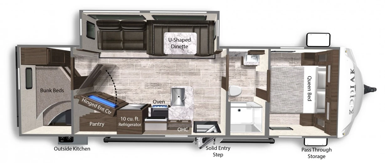 Model diagram Dutchmen Kodiak Ultra-lite 296BHSL