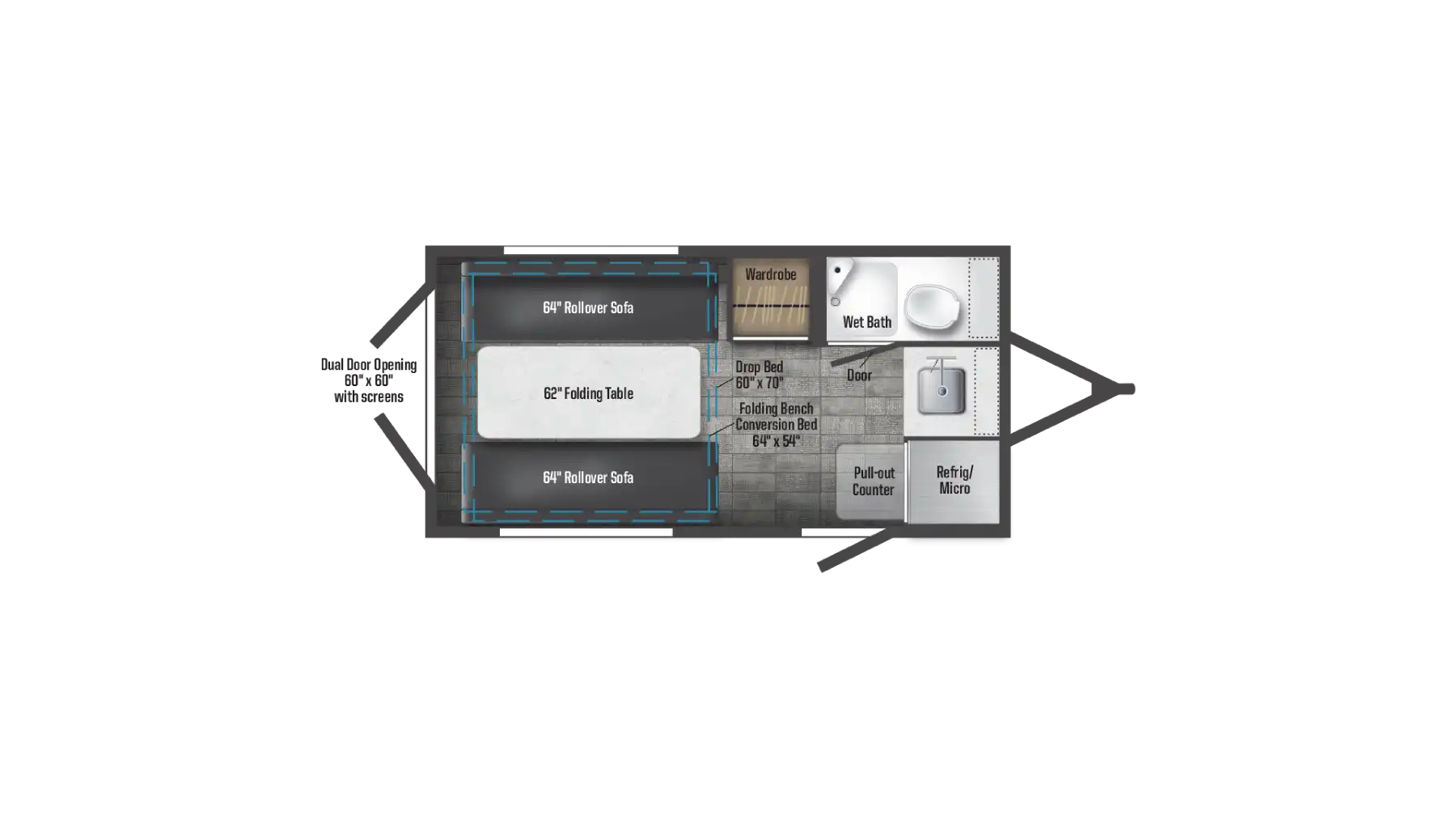 Model diagram Winnebago HIKE H1316SB