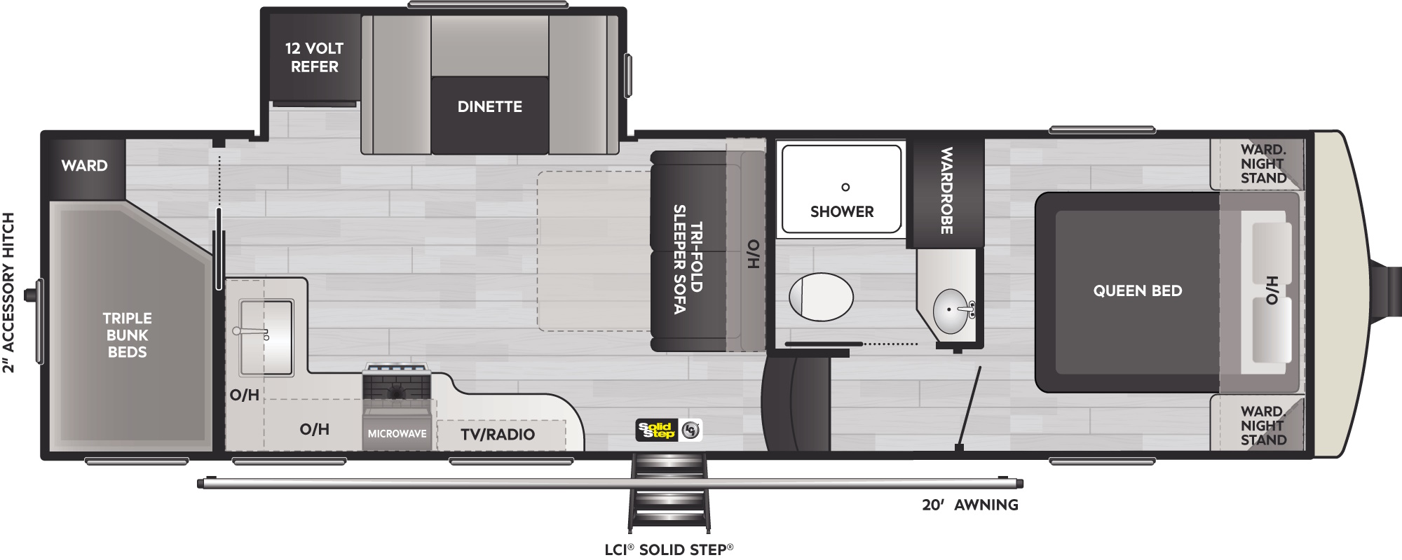 Model diagram Keystone ARCADIA 27SBH