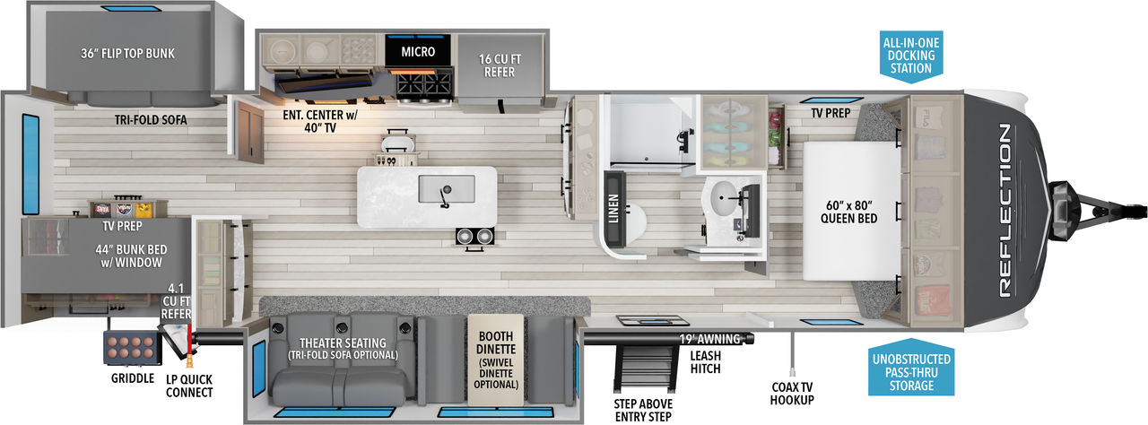 Model diagram Grand Design REFLECTION 312BHTS