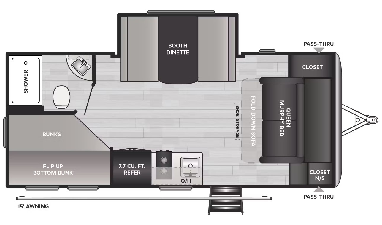 Model diagram Keystone Springdale 1810BH