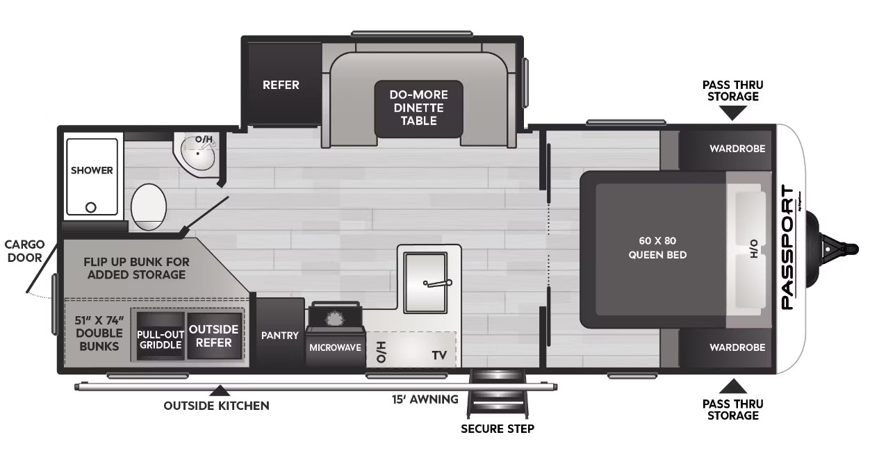 Model diagram Keystone Passport 229BH SL