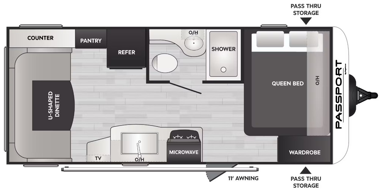 Model diagram Keystone Passport 190RD