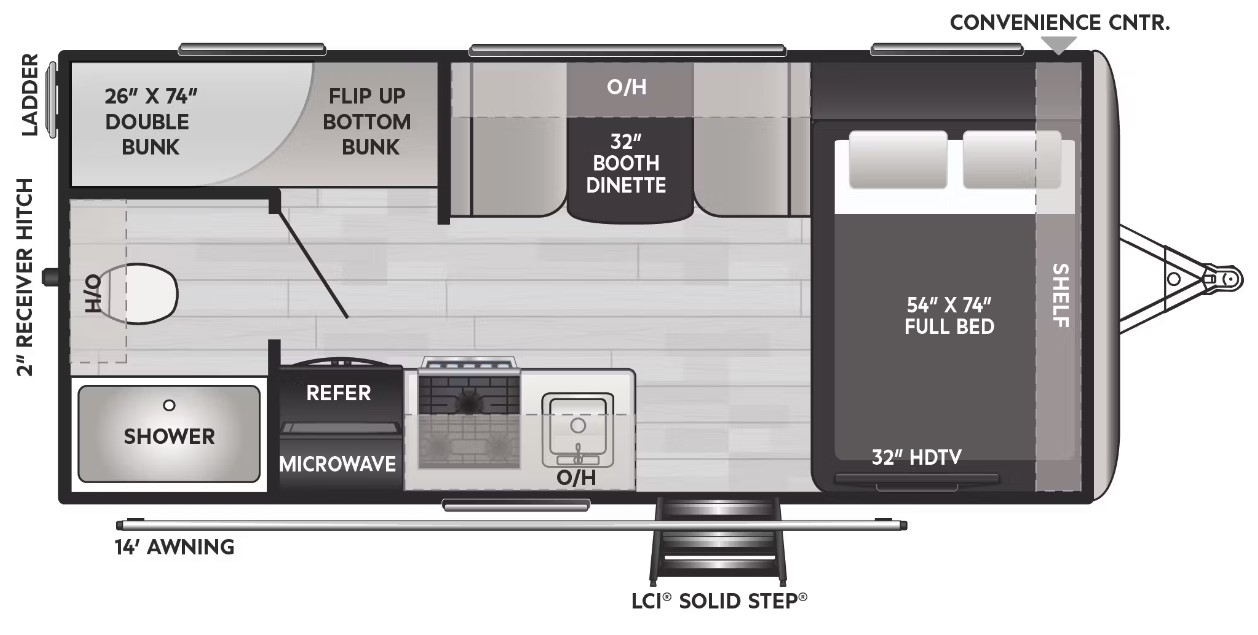 Model diagram Keystone Outback OBX 17BH