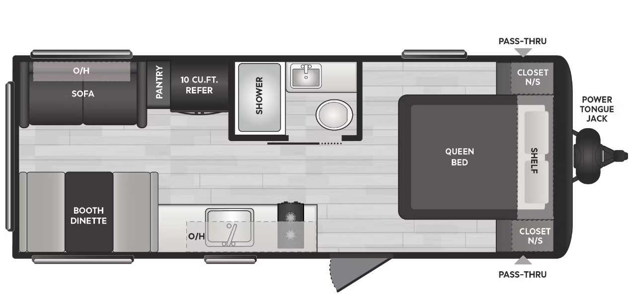 Model diagram Keystone Hideout 200RL