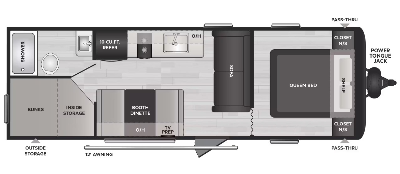 Model diagram Keystone Hideout 240BH